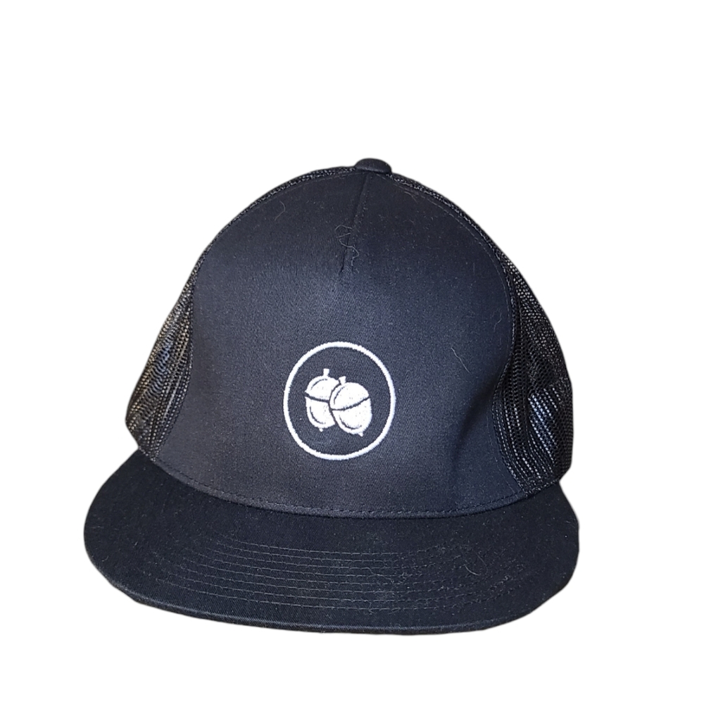 SnapBack Hat Adult Black Yupoong The Classics Acorns Logo